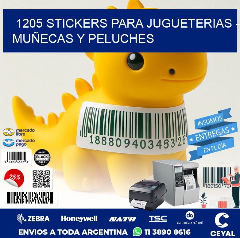 1205 STICKERS PARA JUGUETERIAS - MUÑECAS Y PELUCHES