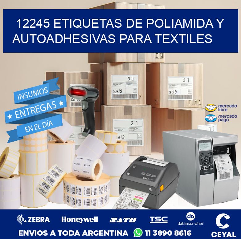 12245 ETIQUETAS DE POLIAMIDA Y AUTOADHESIVAS PARA TEXTILES