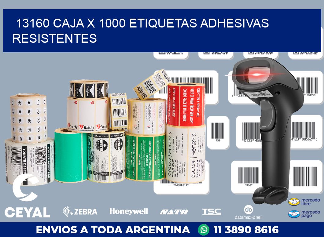 13160 CAJA X 1000 ETIQUETAS ADHESIVAS RESISTENTES