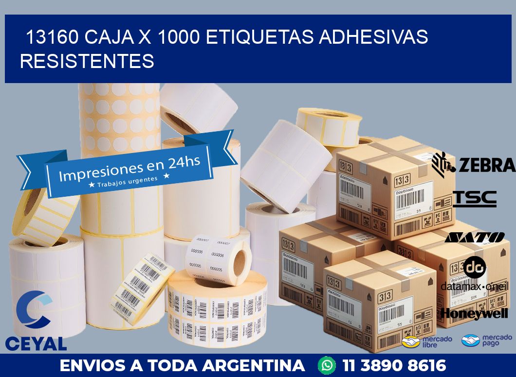 13160 CAJA X 1000 ETIQUETAS ADHESIVAS RESISTENTES