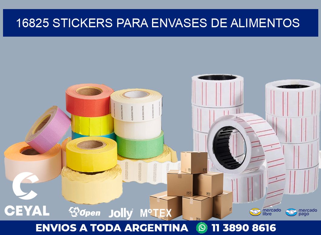 16825 STICKERS PARA ENVASES DE ALIMENTOS