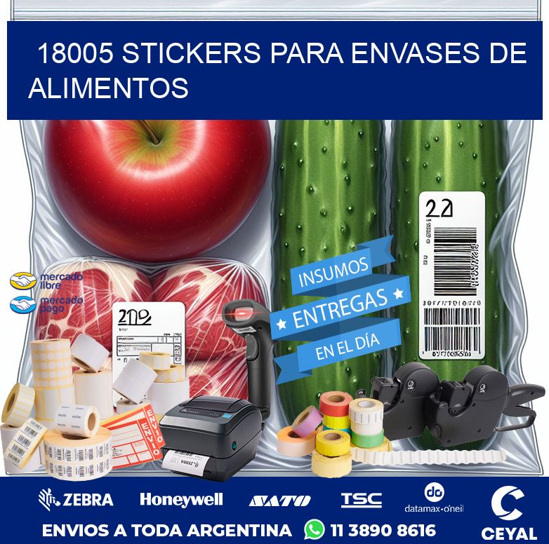 18005 STICKERS PARA ENVASES DE ALIMENTOS