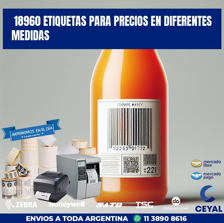 18960 ETIQUETAS PARA PRECIOS EN DIFERENTES MEDIDAS