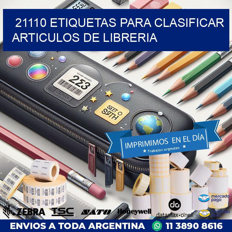 21110 ETIQUETAS PARA CLASIFICAR ARTICULOS DE LIBRERIA