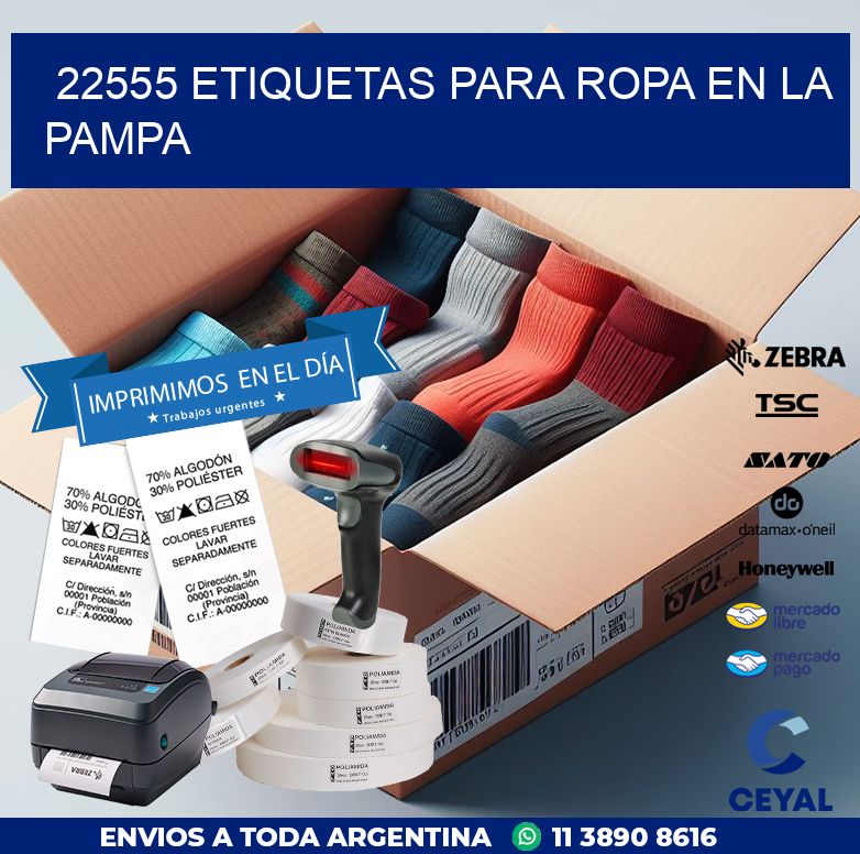 22555 ETIQUETAS PARA ROPA EN LA PAMPA