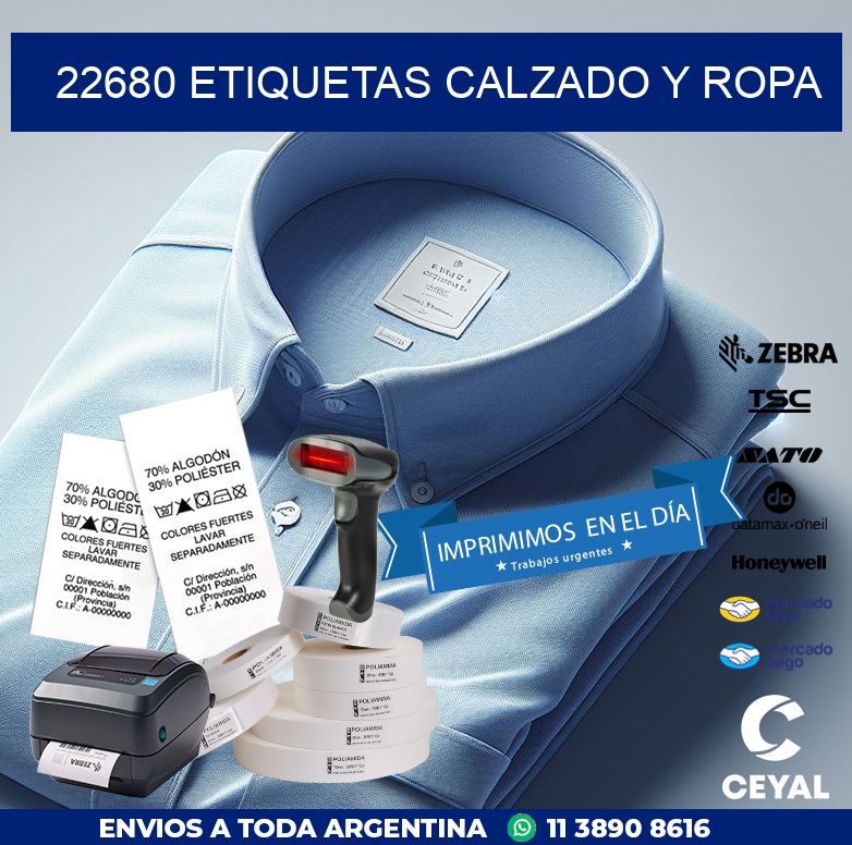 22680 ETIQUETAS CALZADO Y ROPA