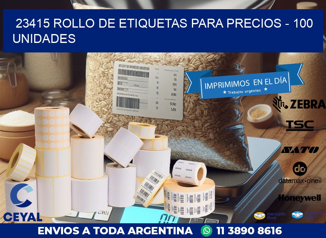 23415 ROLLO DE ETIQUETAS PARA PRECIOS – 100 UNIDADES