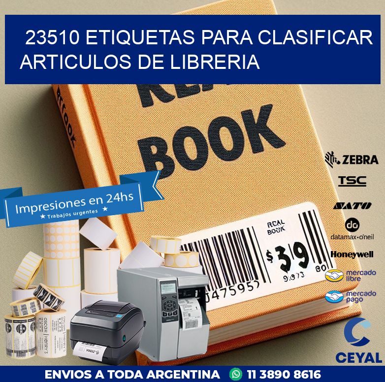 23510 ETIQUETAS PARA CLASIFICAR ARTICULOS DE LIBRERIA