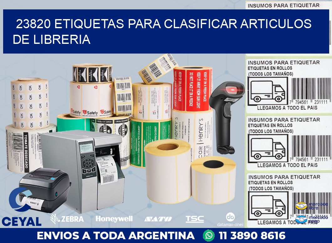 23820 ETIQUETAS PARA CLASIFICAR ARTICULOS DE LIBRERIA