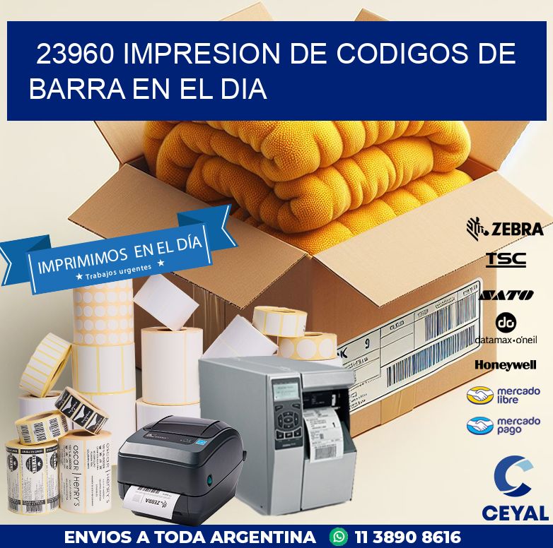 23960 IMPRESION DE CODIGOS DE BARRA EN EL DIA