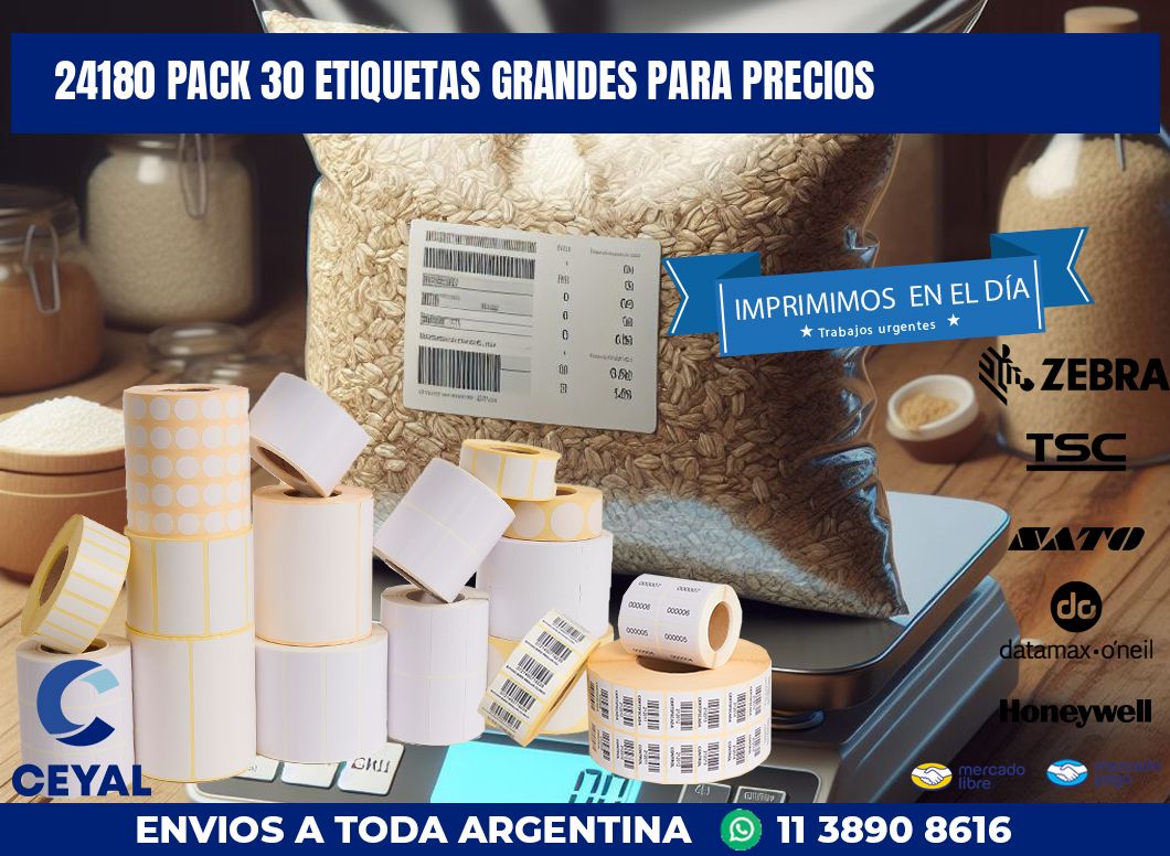 24180 PACK 30 ETIQUETAS GRANDES PARA PRECIOS