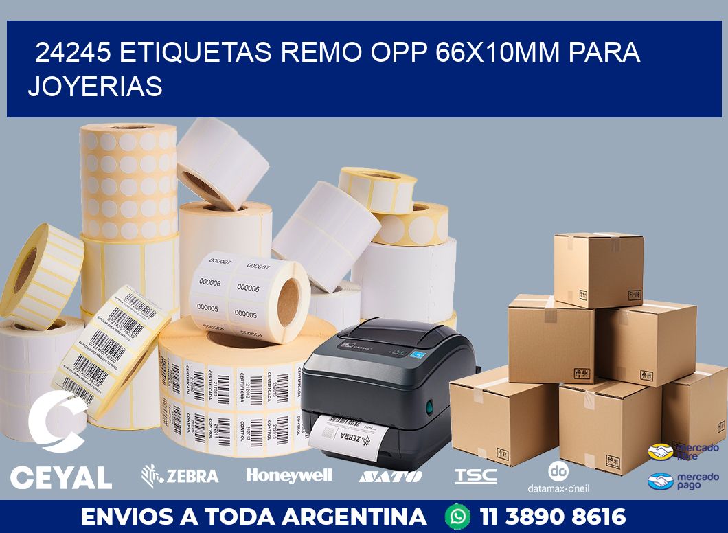 24245 ETIQUETAS REMO OPP 66X10MM PARA JOYERIAS