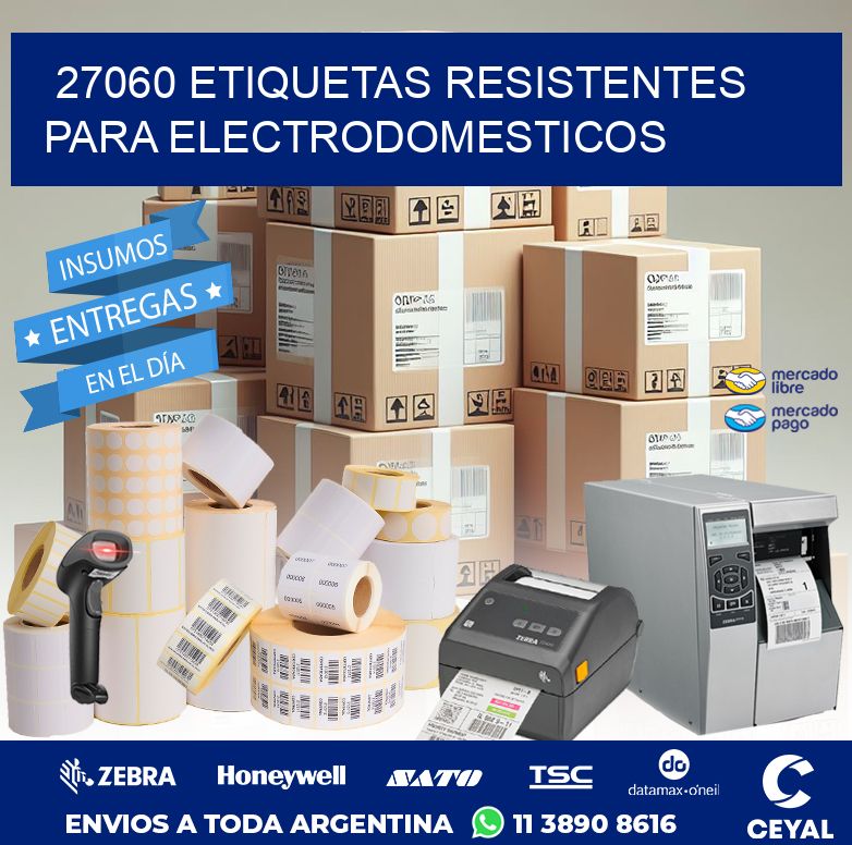 27060 ETIQUETAS RESISTENTES PARA ELECTRODOMESTICOS