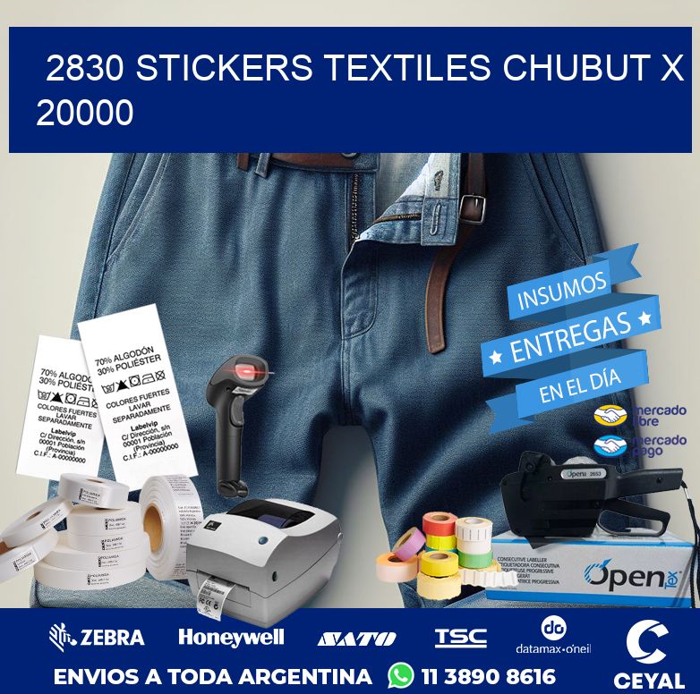 2830 STICKERS TEXTILES CHUBUT X 20000