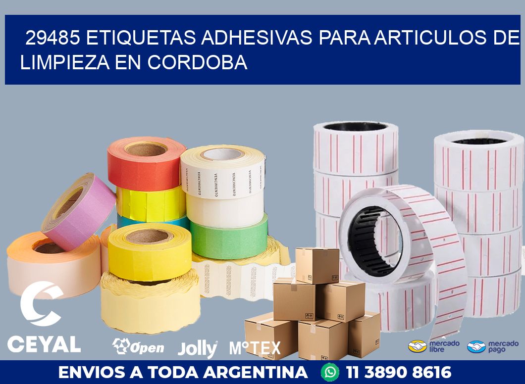 29485 ETIQUETAS ADHESIVAS PARA ARTICULOS DE LIMPIEZA EN CORDOBA