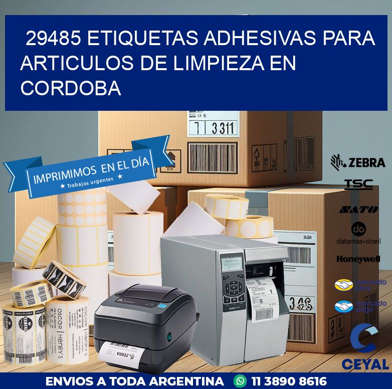 29485 ETIQUETAS ADHESIVAS PARA ARTICULOS DE LIMPIEZA EN CORDOBA