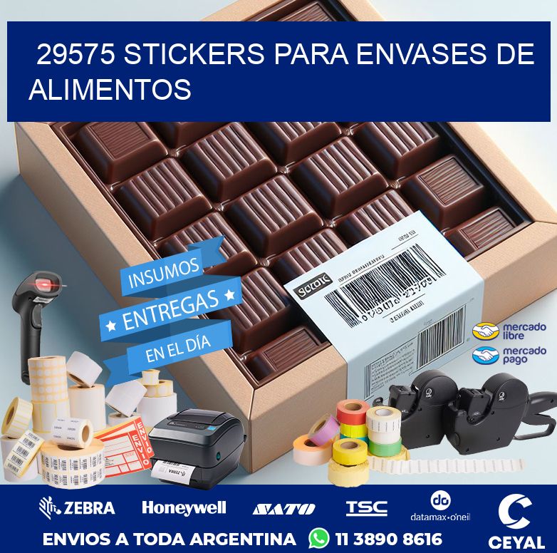 29575 STICKERS PARA ENVASES DE ALIMENTOS