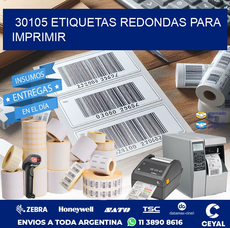 30105 ETIQUETAS REDONDAS PARA IMPRIMIR