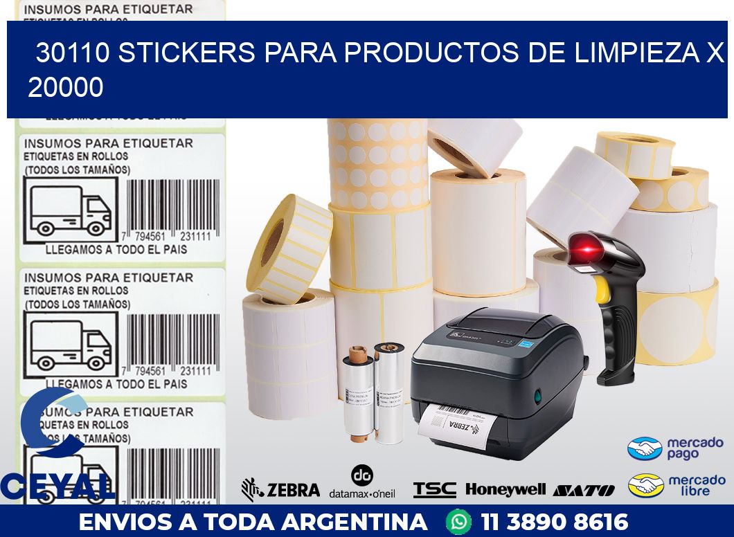 30110 STICKERS PARA PRODUCTOS DE LIMPIEZA X 20000