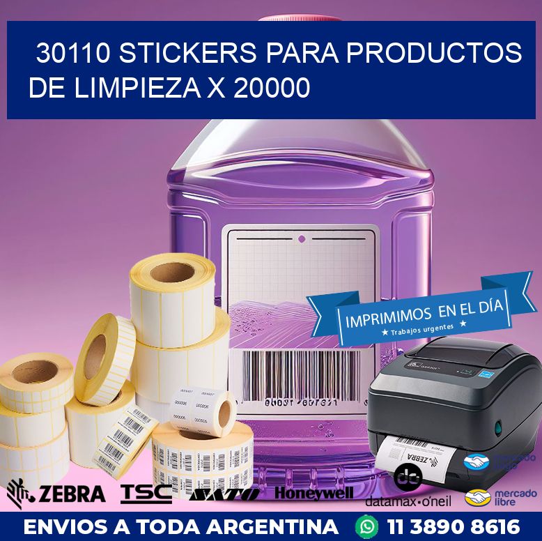 30110 STICKERS PARA PRODUCTOS DE LIMPIEZA X 20000