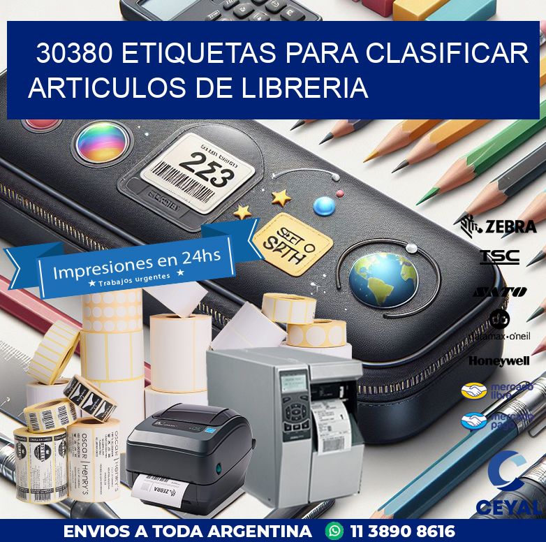 30380 ETIQUETAS PARA CLASIFICAR ARTICULOS DE LIBRERIA