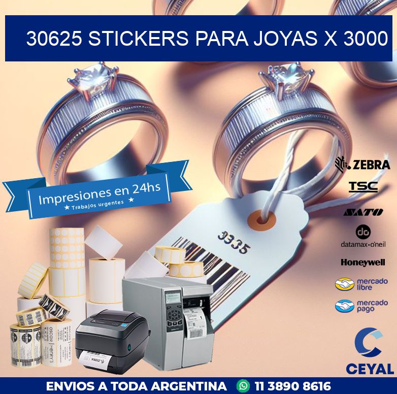 30625 STICKERS PARA JOYAS X 3000