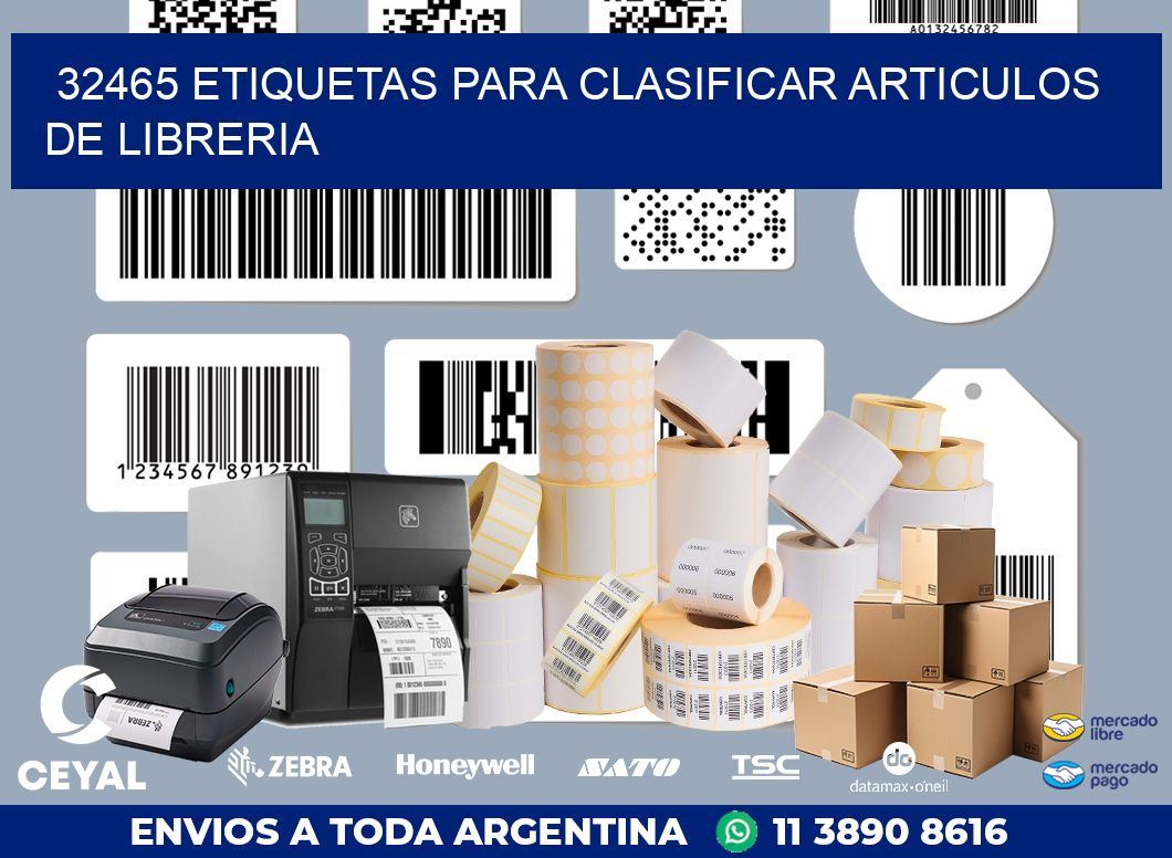 32465 ETIQUETAS PARA CLASIFICAR ARTICULOS DE LIBRERIA