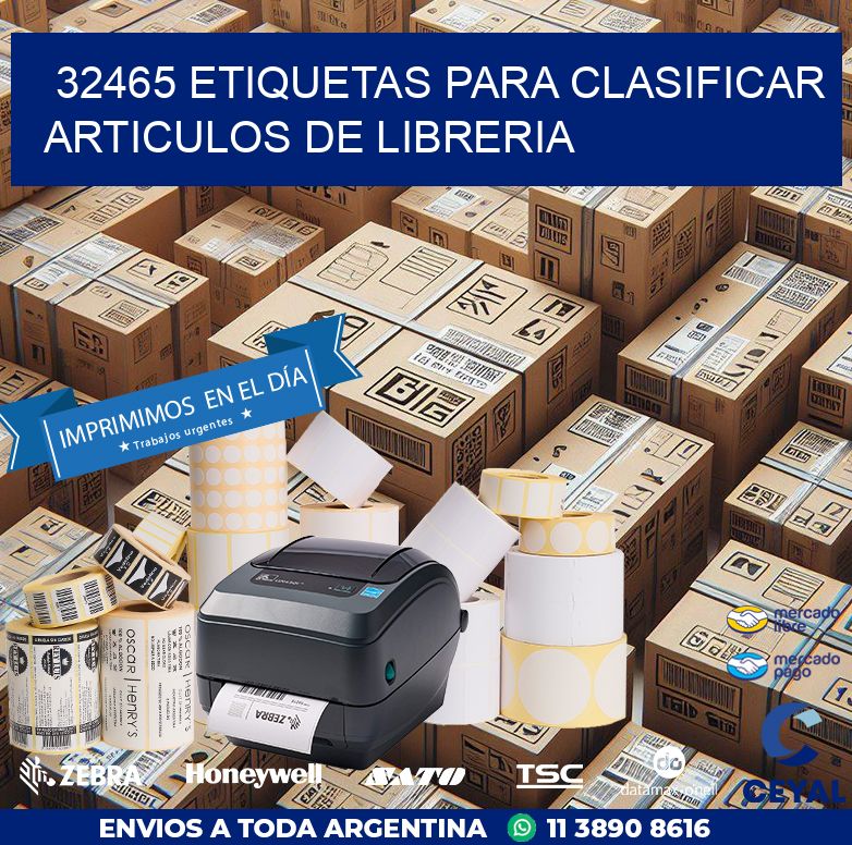 32465 ETIQUETAS PARA CLASIFICAR ARTICULOS DE LIBRERIA