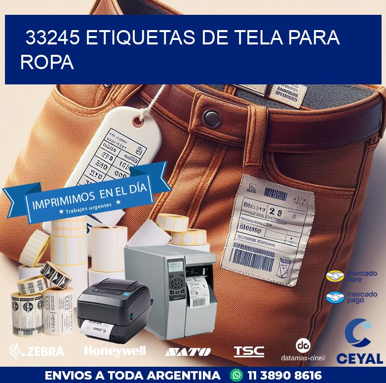 33245 ETIQUETAS DE TELA PARA ROPA