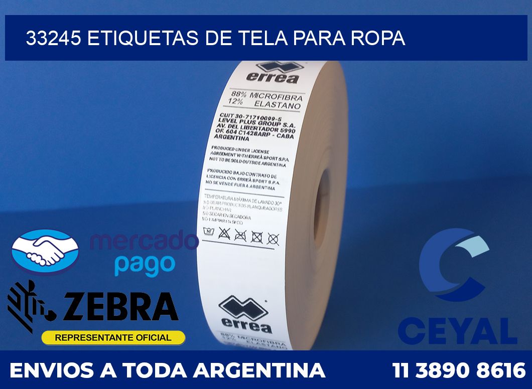33245 ETIQUETAS DE TELA PARA ROPA