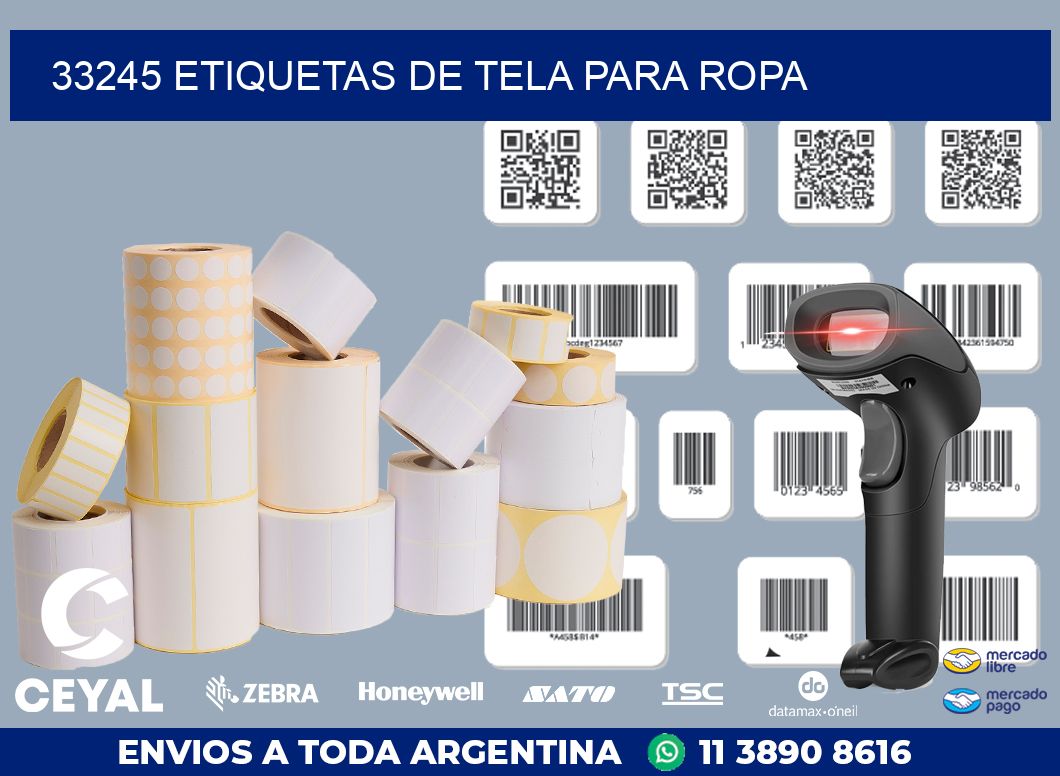 33245 ETIQUETAS DE TELA PARA ROPA