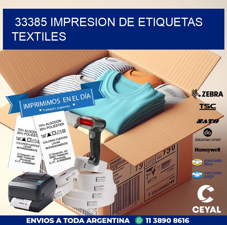 33385 IMPRESION DE ETIQUETAS TEXTILES