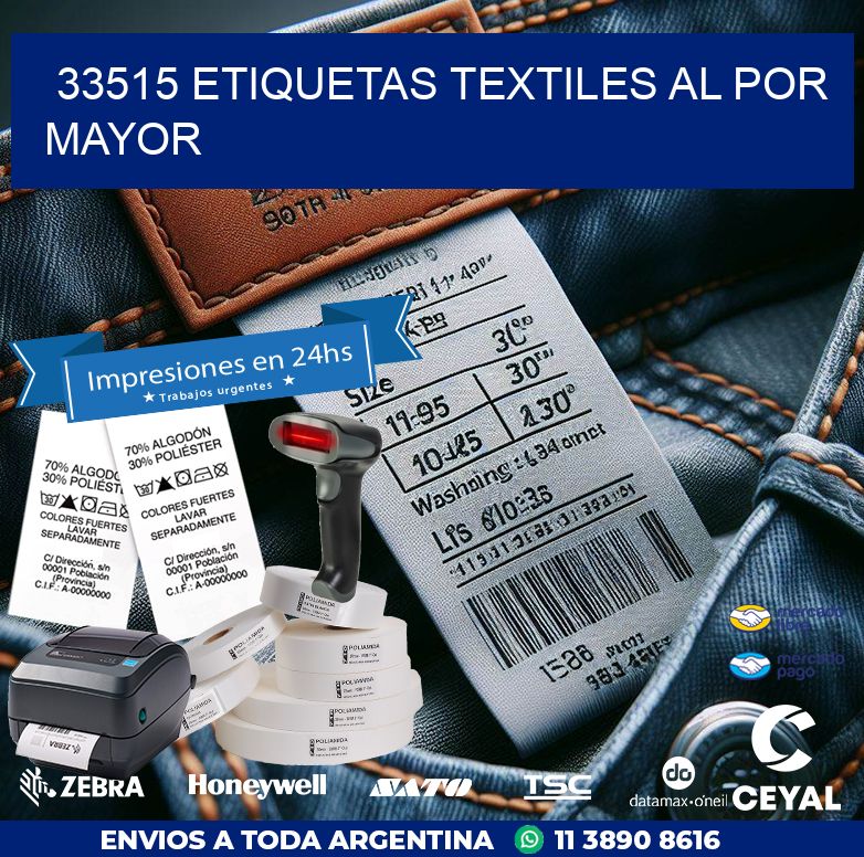 33515 ETIQUETAS TEXTILES AL POR MAYOR