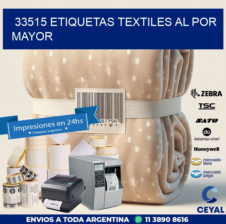 33515 ETIQUETAS TEXTILES AL POR MAYOR