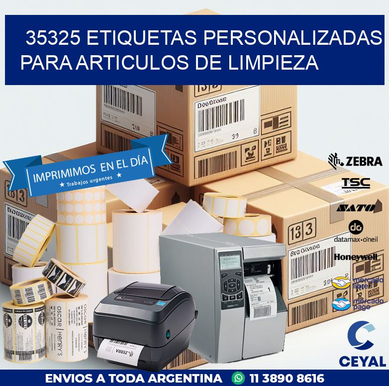 35325 ETIQUETAS PERSONALIZADAS PARA ARTICULOS DE LIMPIEZA