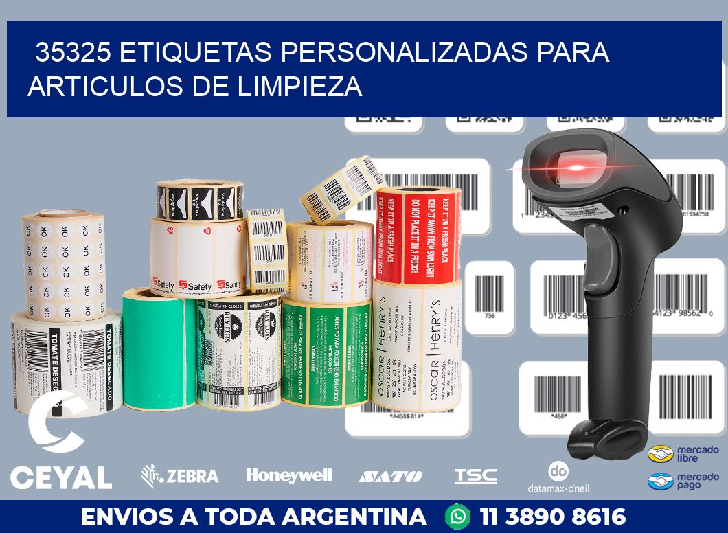35325 ETIQUETAS PERSONALIZADAS PARA ARTICULOS DE LIMPIEZA