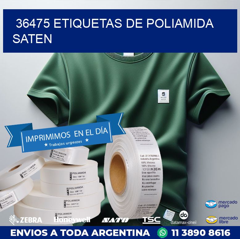 36475 ETIQUETAS DE POLIAMIDA SATEN