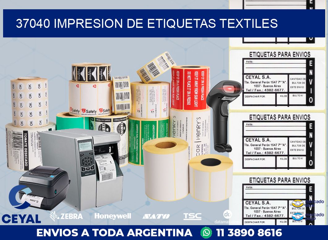 37040 IMPRESION DE ETIQUETAS TEXTILES