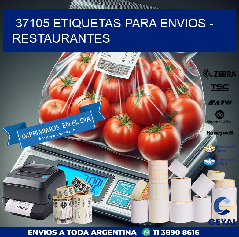 37105 ETIQUETAS PARA ENVIOS - RESTAURANTES