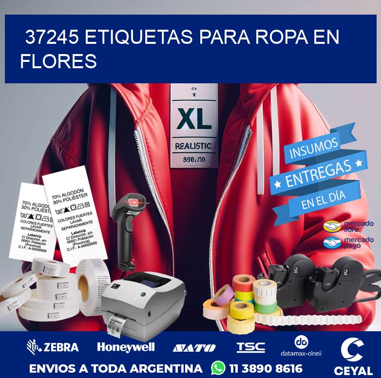 37245 ETIQUETAS PARA ROPA EN FLORES