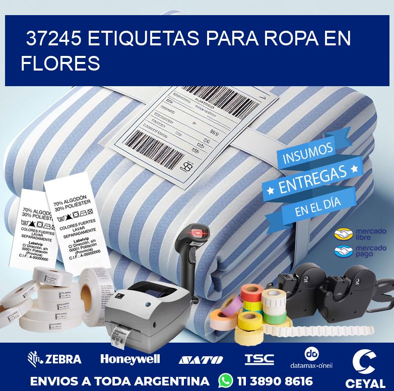 37245 ETIQUETAS PARA ROPA EN FLORES