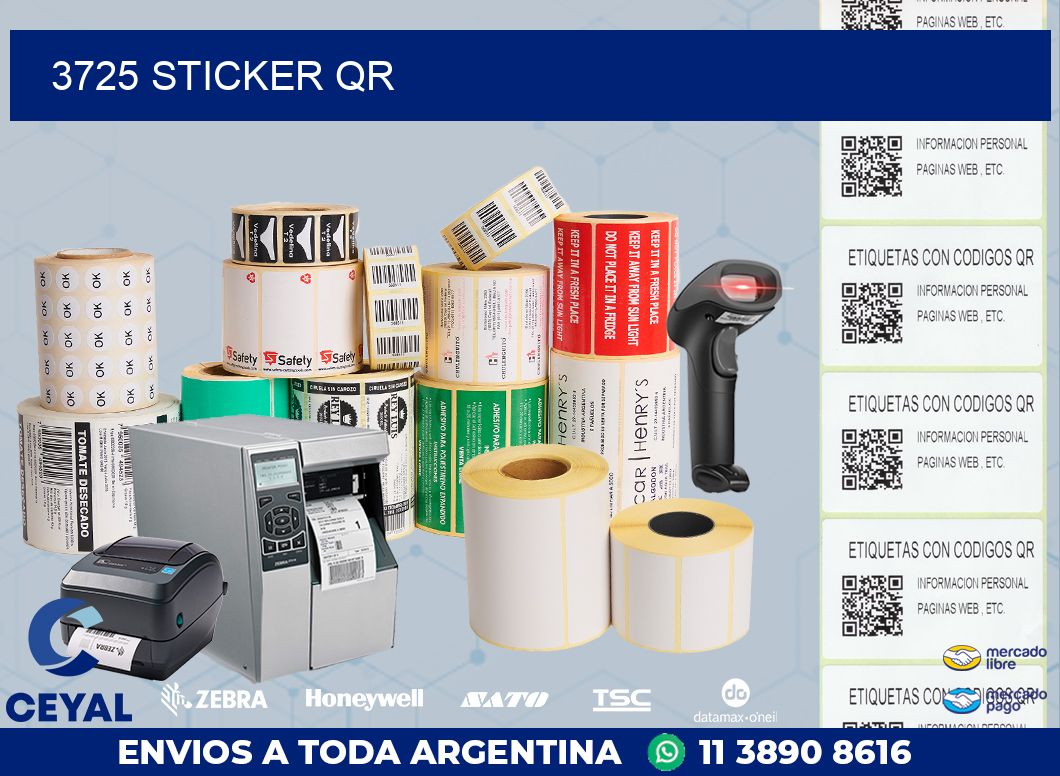 3725 STICKER QR