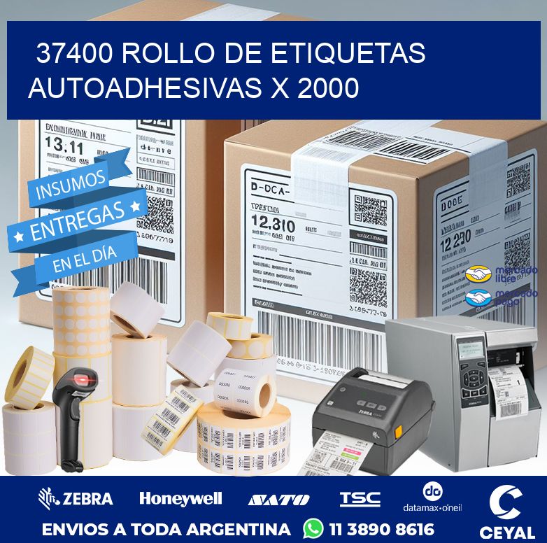 37400 ROLLO DE ETIQUETAS AUTOADHESIVAS X 2000