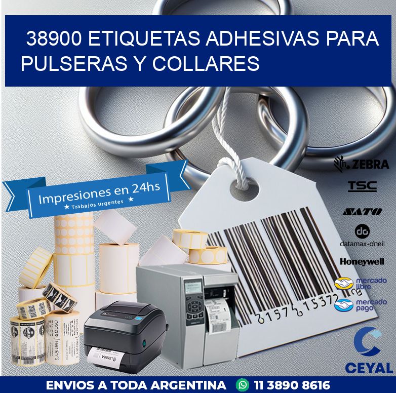 38900 ETIQUETAS ADHESIVAS PARA PULSERAS Y COLLARES
