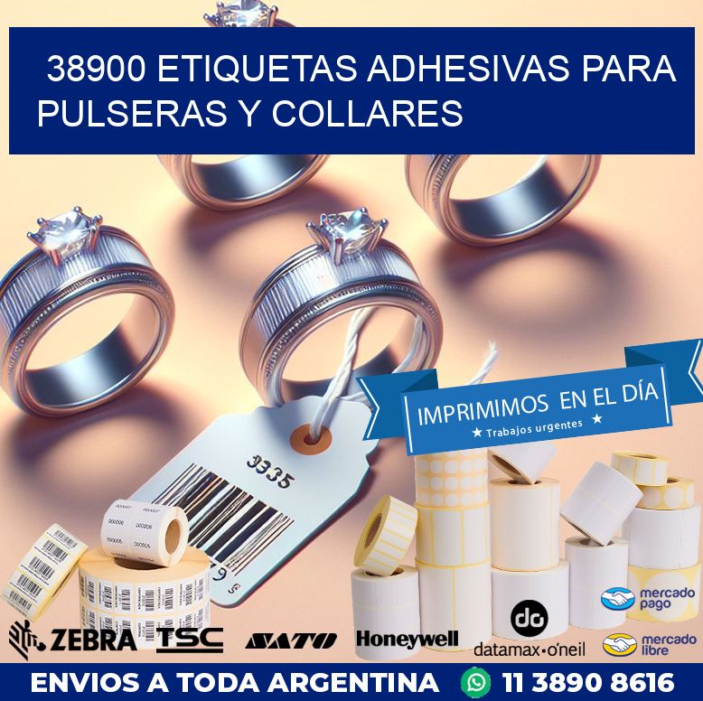 38900 ETIQUETAS ADHESIVAS PARA PULSERAS Y COLLARES