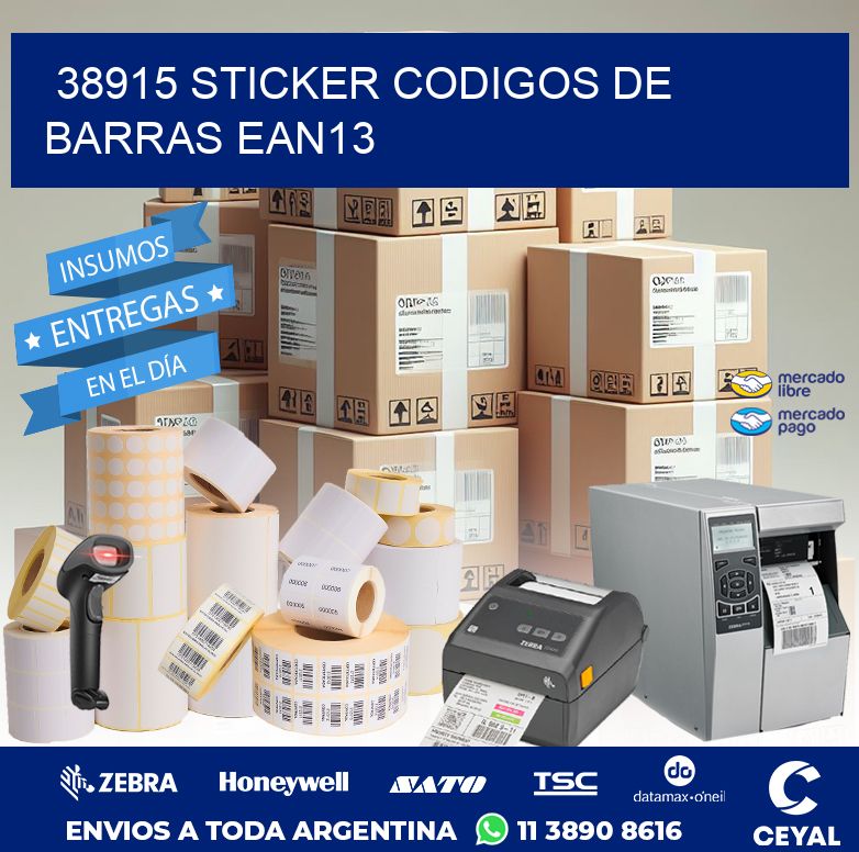 38915 STICKER CODIGOS DE BARRAS EAN13