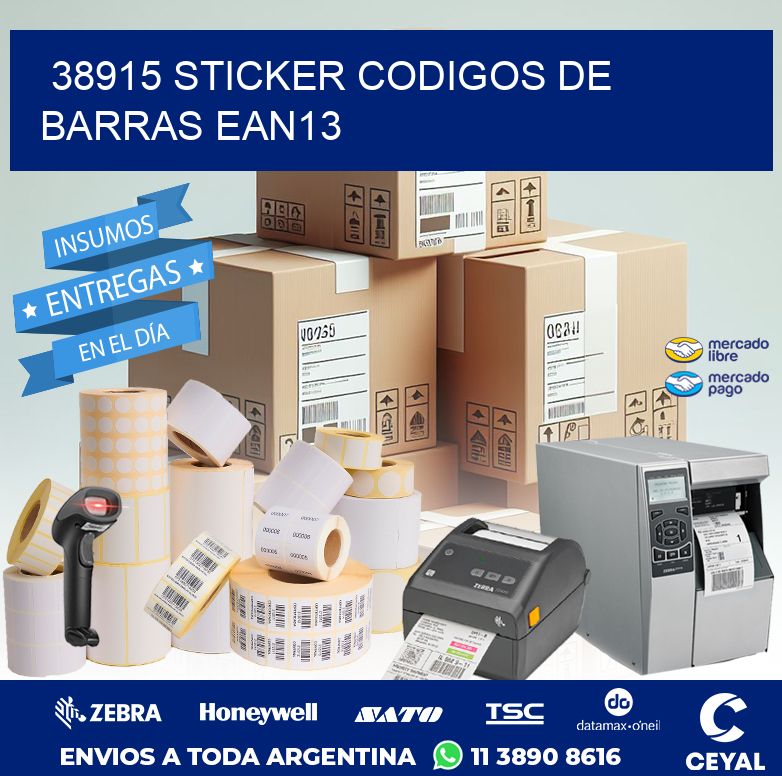 38915 STICKER CODIGOS DE BARRAS EAN13