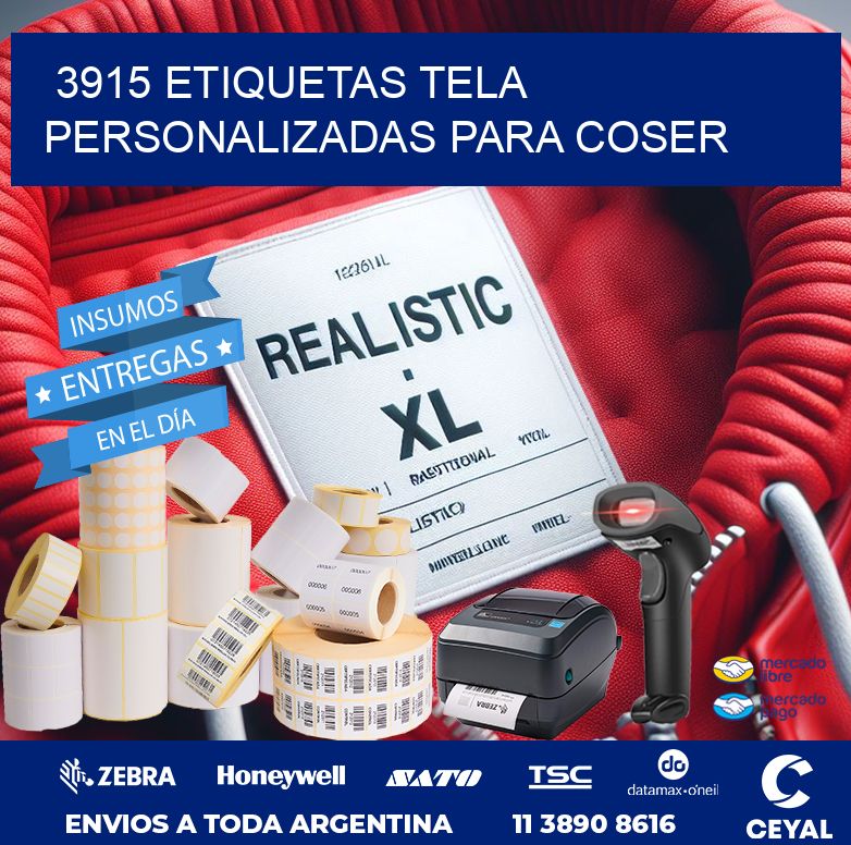 3915 ETIQUETAS TELA PERSONALIZADAS PARA COSER