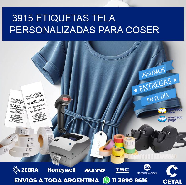 3915 ETIQUETAS TELA PERSONALIZADAS PARA COSER