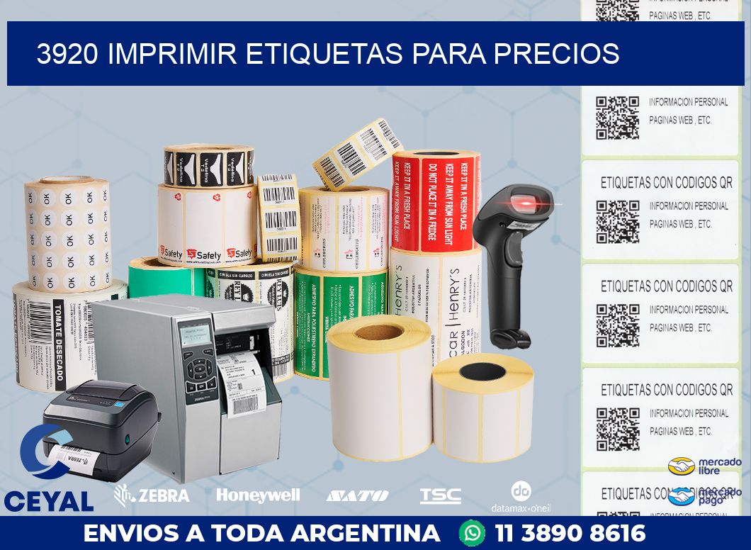 3920 IMPRIMIR ETIQUETAS PARA PRECIOS